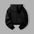 thumbnail image 4 of Fashion Solid Hoodie for Women – Long Sleeve Pullover Sweatshirt, Soft and Breathable Material, Ideal for Casual Outfits, Office or Weekend Activities Black, 4 of 4