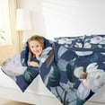 thumbnail image 4 of jejeloiu Vintage Cartoon Floral Bedding Comforter Set,Modern Abstract Aesthetic Twin Comforter Sets,Deepblue Green White Bedding Set For Men Women,Breathable Home Decor Reversible,2pcs, 4 of 8