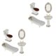 thumbnail image 2 of Vogacara 4pcs White Ceramic Bathroom Set Furniture Kits #2 1/12 Miniature Tipo 1 2Conjunto, 2 of 6