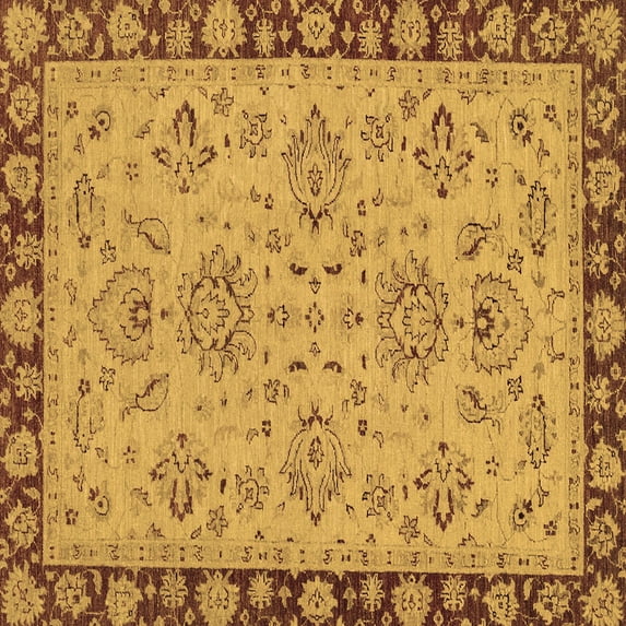 Ahgly Company Indoor Square Oriental Brown Traditional Area Rugs, 3' Square