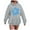 Light Gray, variant on Towmus Women's Graphic Hoodies Casual Sweatshirts Letter Flower Print Hooded Plus Size Pullover Tops Cute Fall Clothes