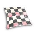 thumbnail image 3 of Pink and Black Checkered Pattern Throw Pillow Covers Couch Pillowcases Decor for Bed Sofa 16" x 16", 3 of 7