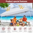thumbnail image 5 of 10x10 Pop Up Canopy with Side Wall, Beach Tent with One Push Setup, Waterproof Outdoor Beach Canopy, Pop-Up Sun Shelter Canopy with Wheeled Bag for Parties, Beach, Outdoor, Off-White, 5 of 7