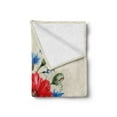 thumbnail image 2 of Flowers Soft Flannel Fleece Blanket, Vintage Watercolor Bouquet of Wildflowers Poppies Daisies Cornflowers Butterflies, Cozy Plush for Indoor and Outdoor Use, 50" x 60", Multicolor, by Ambesonne, 2 of 5
