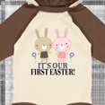 thumbnail image 4 of Inktastic Twins First Easter Boy Girl Boys or Girls Long Sleeve Baby Bodysuit, 4 of 5