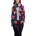 thumbnail image 2 of ZNDUO Romantic Pink Hearts Love Pattern Pashmina Shawls，Wraps Winter Warm Soft Scarf for Women, 2 of 8
