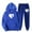 Blue, variant on 2 Piece Hoodie Sweatsuit for Women 2025 Fall Outfits Cute Heart Print Matching Jogger Sweat Pants Set Teen Girls Casual Sweatsuits Athletic Track Suits Clearance Sale Pink XXXL