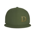 thumbnail image 3 of ZICANCN Alphabet D Pattern Baseball Caps, Trucker Hats for Men And Women, Adjustable Breathable Flat Caps, Moss Green, 3 of 6