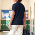 thumbnail image 4 of Kids' Quick Dry Team Practice Top Class Polo Shirt PE Clothing Collared Sports Activity Top, 4 of 4