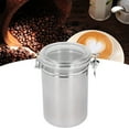 thumbnail image 4 of Stainless Steel Airtight Canister, Kitchen Airtight Canister Tea Coffee Sugar Flour Canisters Food Storage Container With Clear Arylic Lid And Locking Clamp, 4 of 8