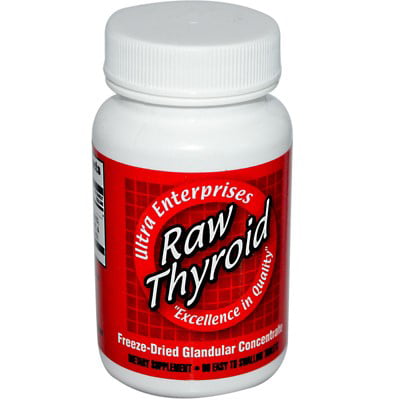 Ultra Glandulars Raw Thyroid 90 Tablets (Best Iodine For Thyroid)