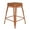 Orange/Teak, variant on Flash Furniture Kai Commercial Grade 24" High Backless Blue Metal Indoor-Outdoor Counter Height Stool with Teal-Blue Poly Resin Wood Seat