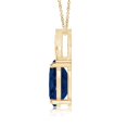 thumbnail image 2 of ANGARA Natural 1.55 Ct Oval Sapphire XO Pendant with Diamonds in 14K Yellow Gold for Women (Size-8x6mm) | September Birthstone, Anniversary, Jewelry Gift for Women | Natural Blue Sapphire Necklace, 2 of 8