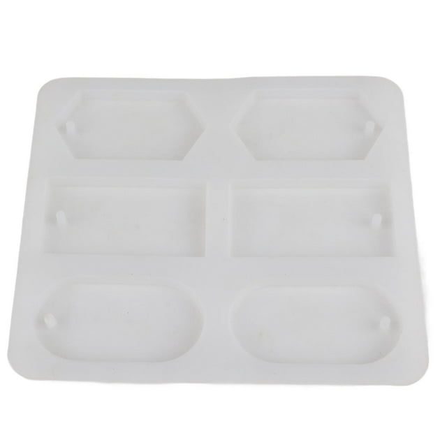 Moules en silicone pour cire et résine rectangulaires, pour loisirs créatifs, fabrication de pendentifs