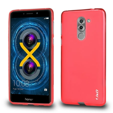 Honor 6X Case, J&D [Drop Protection] [Slim Cushion] [Lightweight Bumper] Shock Resistant Protective TPU Slim Case for Huawei Honor 6X – Red