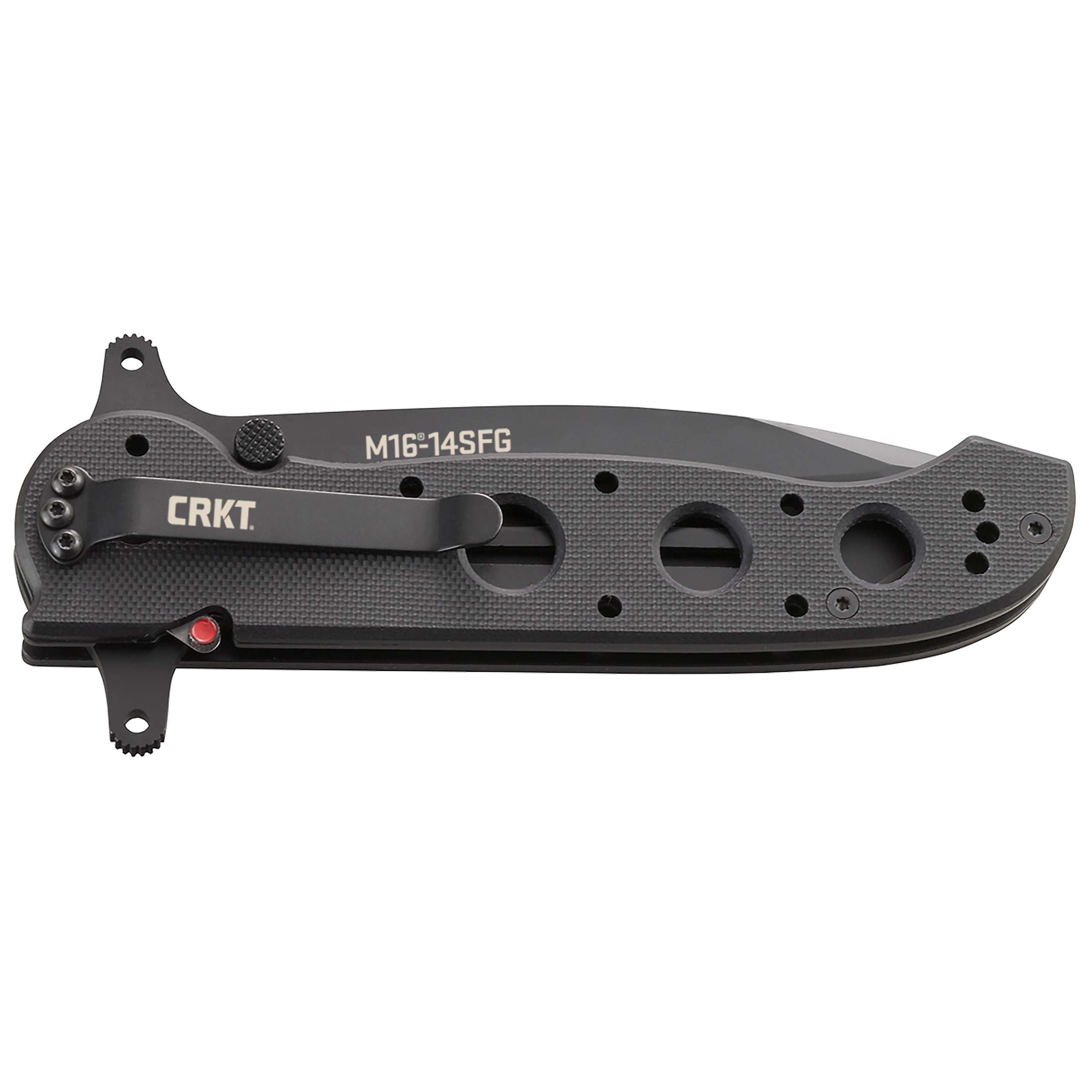 CRKT M16-14SFG Folding Knife with Liner Lock: 1.4116 Veff Serrations Blade, G10 Handle, Reversible Pocket Clip, M16-14SFG