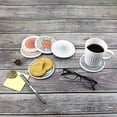 thumbnail image 1 of Juego de 6 posavasos para bebidas, posavasos de cerámica redondos absorbentes con base de corcho, tapete protector para mesa, 1 of 8
