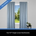 Mainstays 3/4"1" Brushed Nickel Fast Fit™ Easy Install Single Curtain