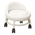 thumbnail image 2 of veasfak Low Rolling Seat Pulley Stool Pedicure Stool Roller Seat Short Stool for Library white, 2 of 9