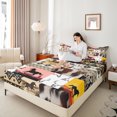 thumbnail image 4 of Homewish Teens Animal Horse 4pcs Bed Sheets,Bohemian Tribal Aztec King Sheets,Western Theme Super Cozy Sheet Set,Breathable Home Decor, 4 of 7