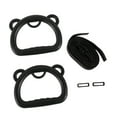 thumbnail image 3 of 2 piezas anillos de gimnasia con anillos de gimnasio para hacer ejercicios para hacer ejercicio en casa oficina de gimnasio negro, 3 of 8