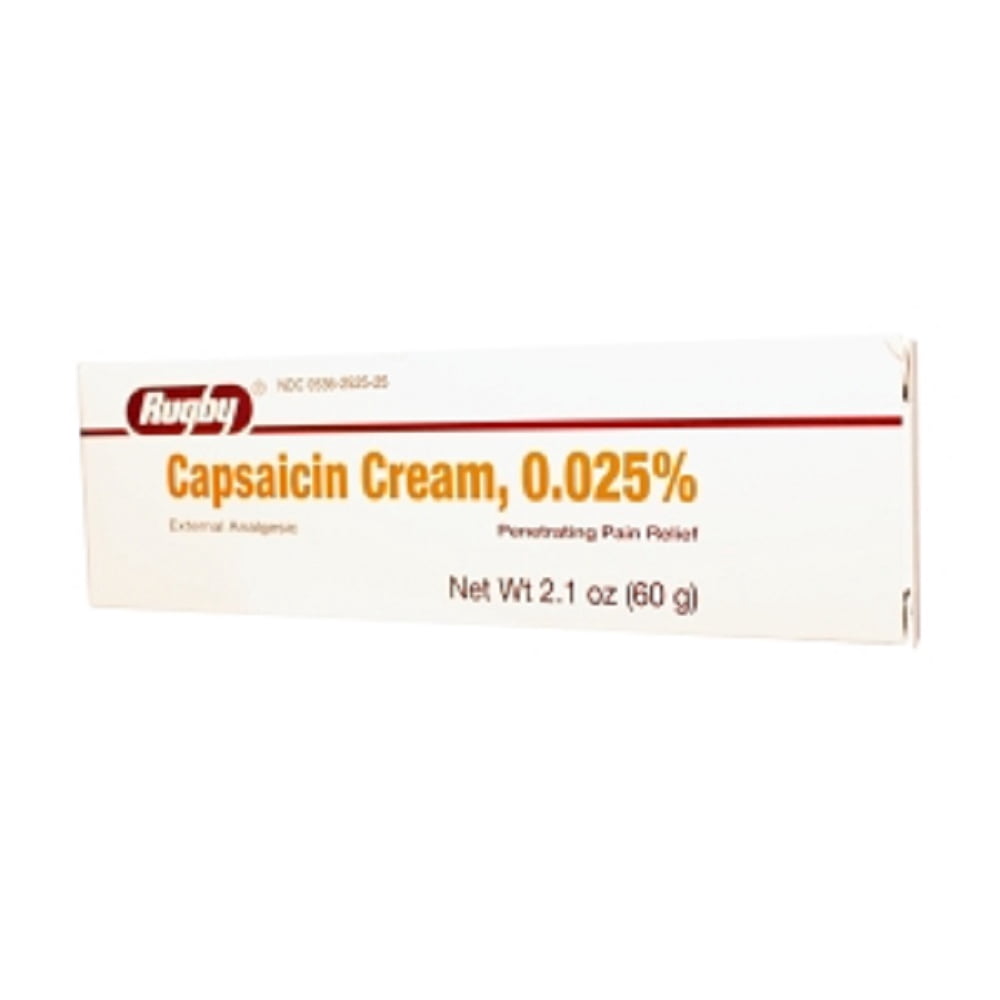 RUGBY CAPSAICIN 0.025 CREAM CAPSAICINn/a White 60GM UPC 305362525254