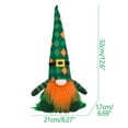 thumbnail image 3 of LSLJS St.Patrick's Day Faceless Doll, Green Leaves Irish Faceless Gnome Ornaments, Trefoil Leprechaun Dwarf Stuffed Plush Toys Fortunate Desktop Decorations Party Favors St.Patrick's Gifts for Luck, 3 of 4