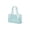 Blue, variant on Clear Jelly Tote Bag for Women, Glossy Transparent PVC Shoulder Handbag, Large Capacity Waterproof Shopping Bag, Versatile Daily & Beach Use(8*13 in)Blue