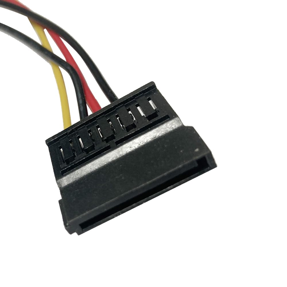 HRTGFD-PH 2.0mm 4-Pin Compact to 15-Pin HDD SATA Power Cable Adapter 18AWG Cord for Industrial All-in-One HD PC