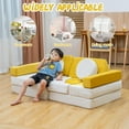 thumbnail image 5 of Baxluxe 13 Pcs Modular Kids Play Couch,Toddler Couch Kids Sofa,Child Sectional Sofa,Bedroom and Playroom Furniture for Toddlers,Convertible Foam and Floor Cushion for Boys and Girls,Yellow, 5 of 9