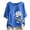 Blue, variant on Women's Sneaker Graphic Tee Crew Neck Short Sleeve Regular Fit Casual Lightweight Summer Top