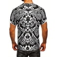 thumbnail image 2 of 3D T-shirt black snake pattern 3D printed men's T-shirt casual short-sleeved summer T-shirt cool hip-hop rock style fun animal pattern loose large size, soft and comfortable breathable fabric, 2 of 5