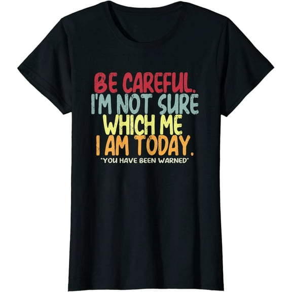 Womens Funny Personality Sarcastic Morning Attitude T-Shirt Black Small