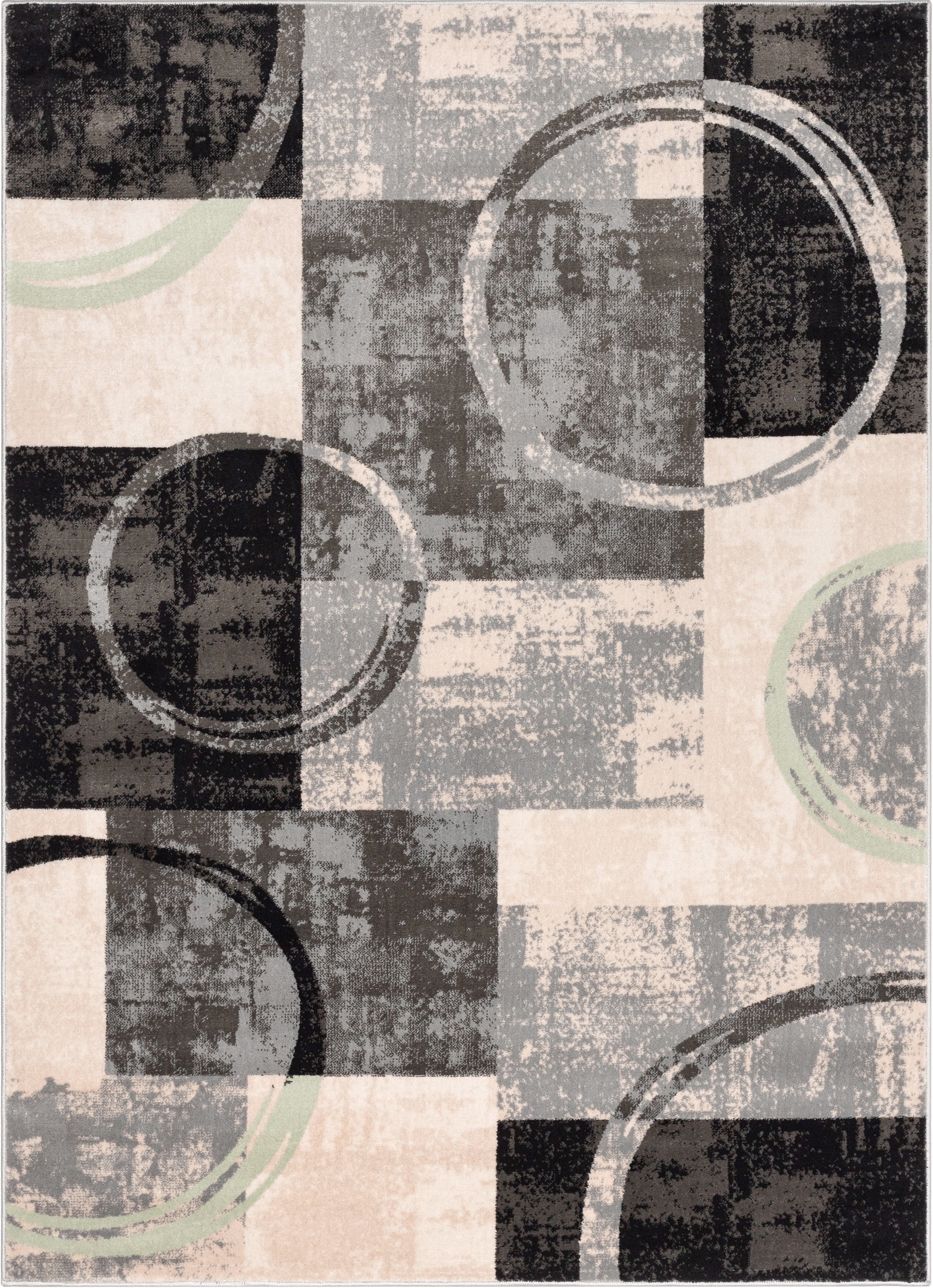 Well Woven Barclay Shai Modern Geometric Grey Green 5'3" x 7'3" Area Rug