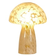 Urban Shop Novelty Glass Mushroom Lamp, Orange Tortoise, 12 H, Plug-in