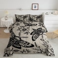 thumbnail image 3 of Feelyou Western Moth Women Bedding Comforter Set, Grey Bohemian Mandala Twin Comforter Sets, Hippie Flower Floral Reversible Bedding Set, Lightweight Room Decor, 2 Pieces, 3 of 9