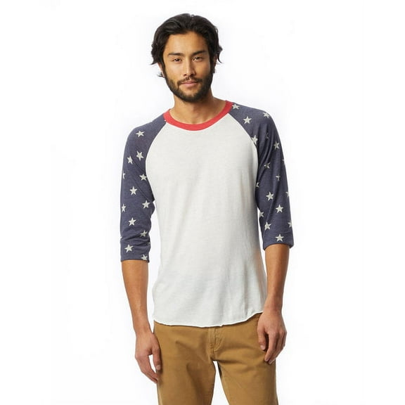AA2089 Alternative Unisex Baseball Eco-Jersey T-Shirt Eco Ivory/Stars M