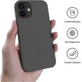 thumbnail image 6 of Shockproof Designed for iPhone 12 Mini Case, Liquid Silicone Phone Case with [Soft Anti-Scratch Microfiber Lining] Full Body Drop Protection 5.4 inch Slim Thin Cover, Space Gray, 6 of 16