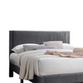 thumbnail image 3 of Daisy Full Bed w Drawer-Dark Gray Corduroy Upholstery-Foam Headboard, 3 of 7