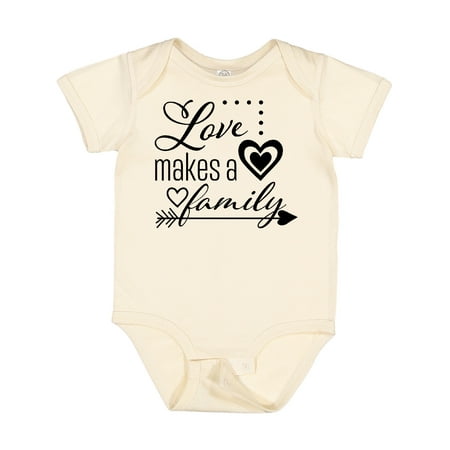 

Inktastic Love Makes a Family- Hearts and Arrow Gift Baby Boy or Baby Girl Bodysuit