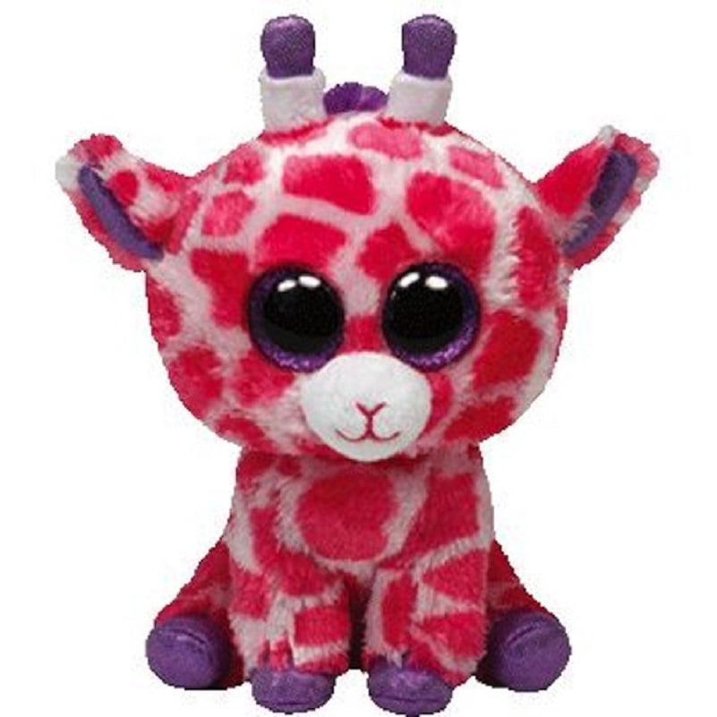 Glitter Eyes MWMT Ty Beanie Boos Key Clip ~ Safari the Giraffe 3 Inch 