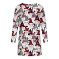 thumbnail image 4 of LYXSSBYX Christmas Dresses Women Plus Size Clearance Women Casual Long Sleeve Round Neck With Pocket Christmas Printed Dress, 4 of 5