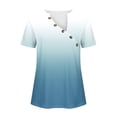 thumbnail image 3 of Puntoco 2024, tops a la moda de verano para mujer, camiseta lisa de verano con cuello en V, blusa informal de manga corta, tops, 3 of 5