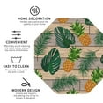 thumbnail image 4 of Balery 4 Pcs Pineapples Palm Leavesleather Coasters Set, Drink Table Cup Coasters For Living Room Kitchen Coffee Decor, 4 of 9
