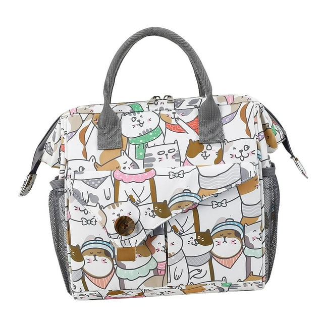 Bolsa de Pañales Bolsa de Mano Grande Impermeable Artículos Esenciales para Bebés Baby Shower Viaje Bolsa de Pañales para Mamá Bolsa de Pañales para B gatito