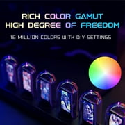 SIKAI CASE Nixie Tube Clock,RGB Nixie Tube,APP Control,Customized Electronic Album/Weather/Animation/Picture,5 IPS Display Screen