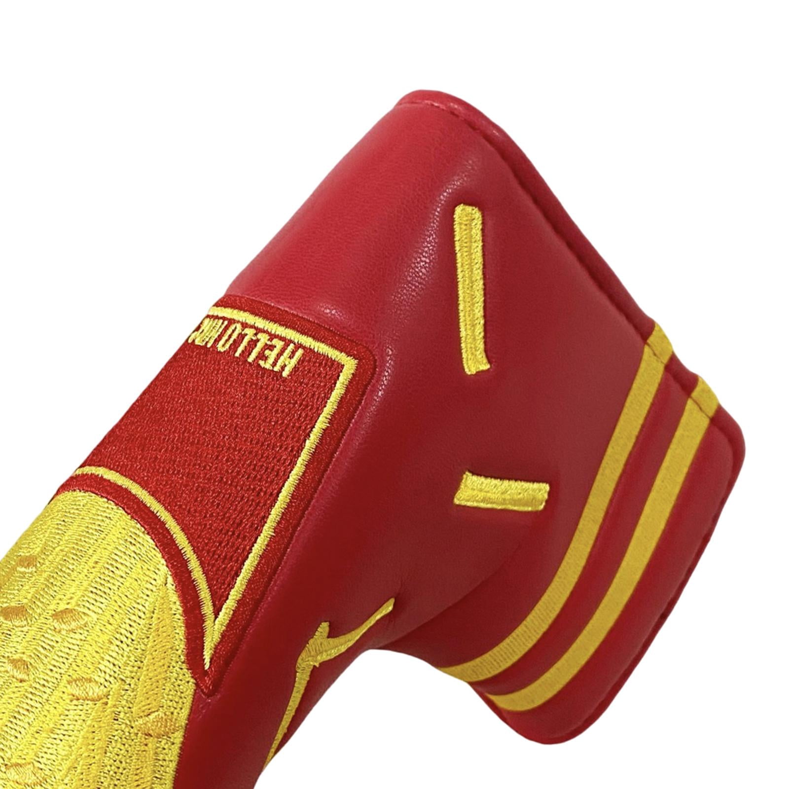 funtasica Golf Mallet Putter Head Cover Protection Guard PU Head Protector Socks Golf Club 15cmx12cmx5cm