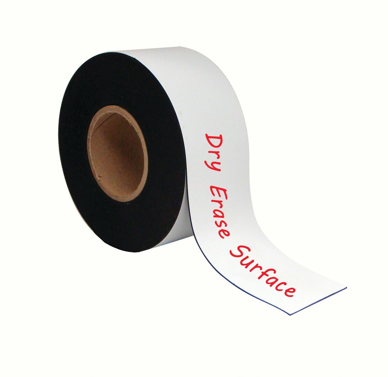 DryErase Tape Rolls, Writeon wipeoff, White, 3" x 50 ft