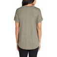 thumbnail image 2 of Matty M Womens French Terry Roll Cuff Tee Light Heather Olive XL, 2 of 3