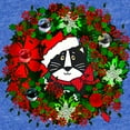 thumbnail image 2 of CafePress - Cat In Christmas Wreath - Cute Infant Baby Football Bodysuit, 2 of 3
